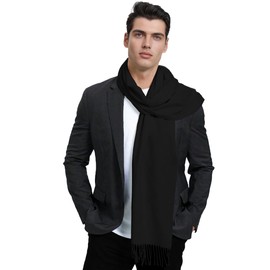 LYRIKER Men's Winter Scarf in Many Colours & Styles, black