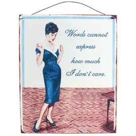 Something Different Wholesale Words Cannot Sign (12/24), Metal, Multicolour, 24x19x0.2 cm
