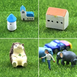 CZNBZIU 1 Piece Artificial Grass Mat, Artificial Grass, Realistic Garden Lawn, Artificial Garden Lawn Mats, Micro Turf, Lawn Carpet for Miniature Garden Ornaments, Dollhouse Decoration