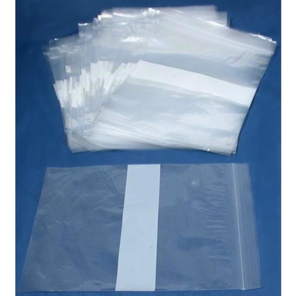 100 Poly Bag Zipper Resealable Plastic Shipping Bags 8" x 10"