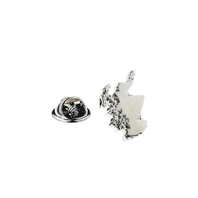 Rhodium Plated Scotland Outline Map Scottish Lapel Pin Badge X2AJTP867