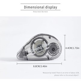 LEFAFA 4 Pack Double Sided Tape Roller, Scrapbook Journaling School Office Supplies Glue Tape Runner for Crafts, Gift Wrapping and Photo Tapes(8mmX8m) (Transparent)