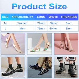 AOOTE Ball of Foot Cushion Pads, 2 Pairs Forefoot Cushions for Men Women, Non-Slip Balls of Foot Support Pads Soft, Adhere to Shoes, Metatarsal Support, Forefoot Cushions Pain Relief and Protect,L
