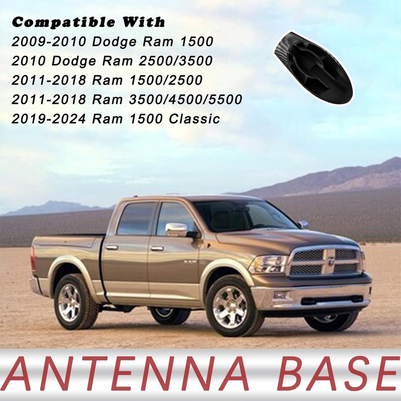Radio Antenna Base Mount Adapter (Carbon Fiber),for Dodge Ram 1500