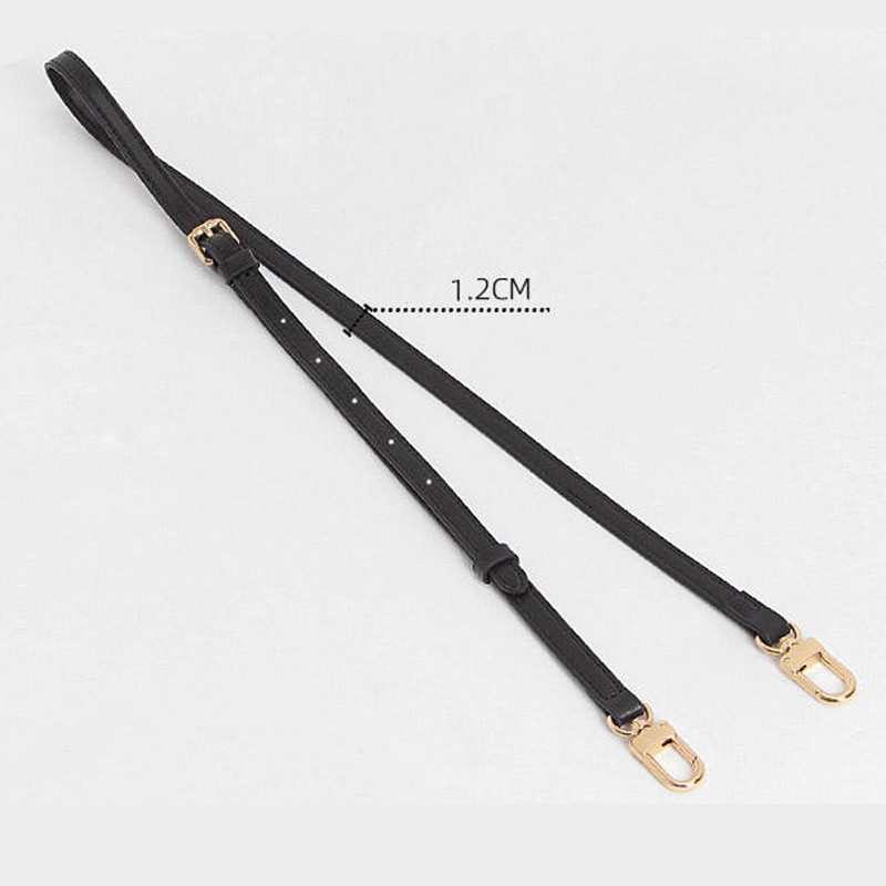Bag Strap Leather Replacement Straps Adjuster Handbag Straps length102-120cm (Black,Weith-1.2cm)