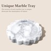 5.5 Inch Round Marble Tray with Scalloped Edge