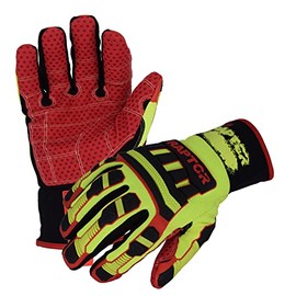 Azusa Safety RIG Raptor Heavy Duty Cut Resistant Impact Protection Textured Work Gloves, Small (1 Pair)
