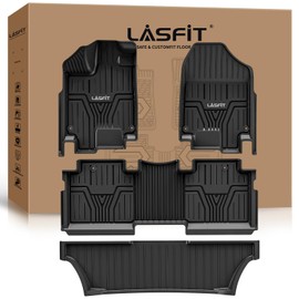 LASFIT Floor Mats for Honda Odyssey 2026 2025 2024 2023 2022 2021 2020 2019 2018 Mini Passenger Van, All Weather TPE Car Liners,1st & 2nd & 3rd Row (EX-L/Elite/Touring/Sport-L/Sport/EX/LX)