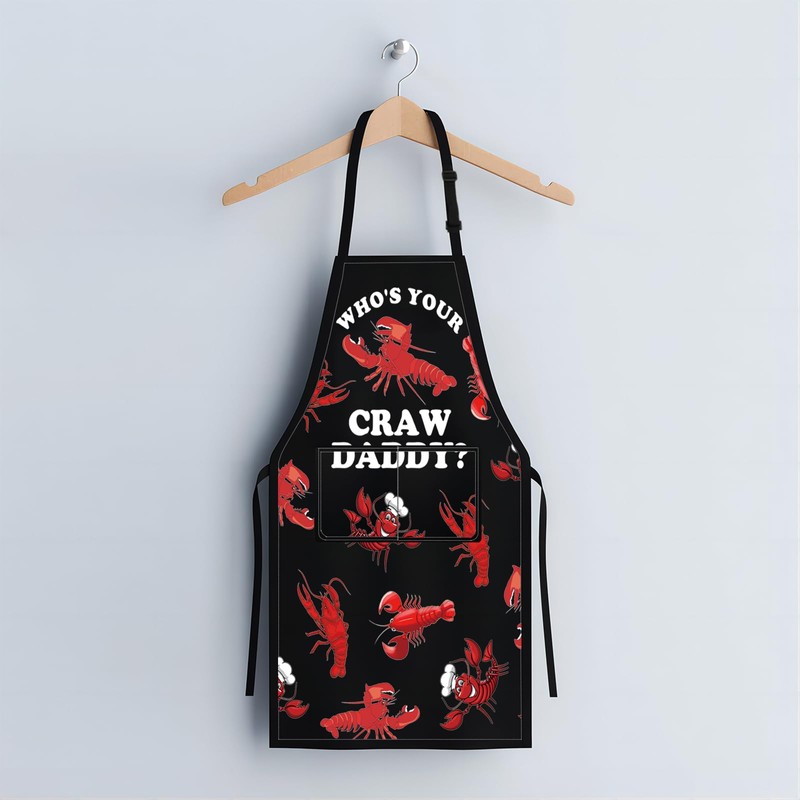 BDPWSS Crawfish Apron With Pockets Crawfish Lover Gift Crawfish Boil