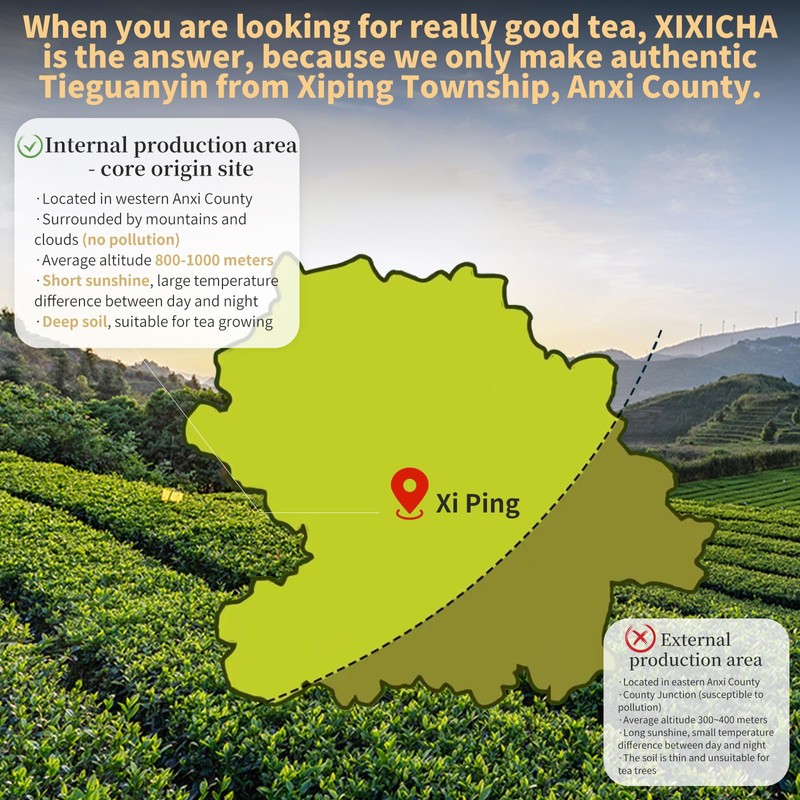 XIXICHA Anxi Tie Guan Yin Oolong Tea Tieguanyin Tea Iron