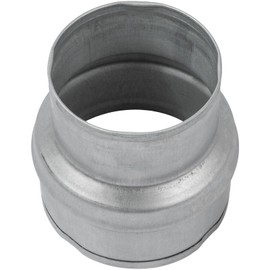 4" to 3" Inch Galvanized Steel Round Duct Reducer - Pipe Fitting Increaser Reducer - Drain, Waste and Vent Conduit Transition Adapter - Metal Tube Reducing Coupling