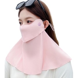 Miracroute Ice Silk Touch Cooling Mask, Sunburn, Sun Protection, Heatstroke Prevention, UV Protection, Protection, Neck, Chest, Neck, Neck, Neck, Neck, Neck, Neck, Neckline, Outdoors, Pink