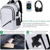 FENGDONG Laptop Backpack with USB Charging and Headphone fits 17.3