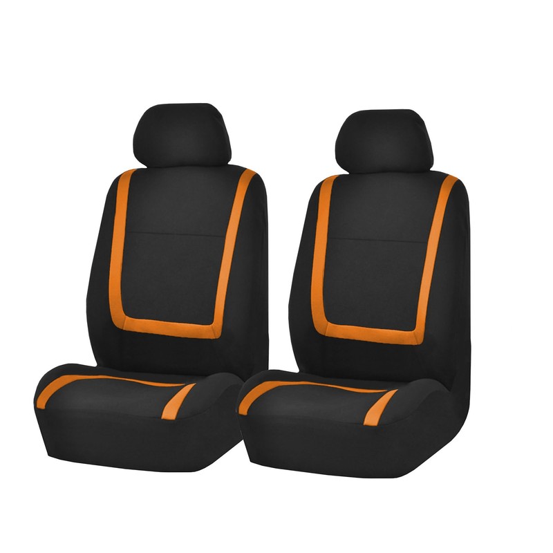 FH Group FB032ORANGE114 Orange Unique Flat Cloth Car Seat Cover