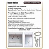 PowerBridge TWO-PRO-6 Dual Outlet TV Cord Hider for Wall Mounted