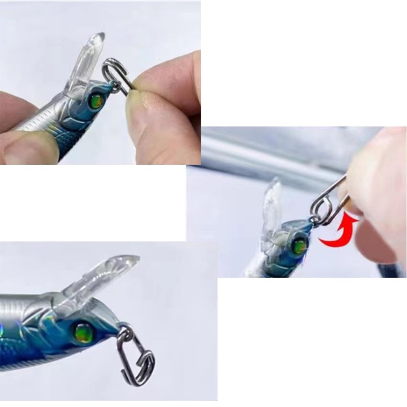 50pcs Quick Change Fishing Clips,50pcs Stainless Steel Carp Fishing Power