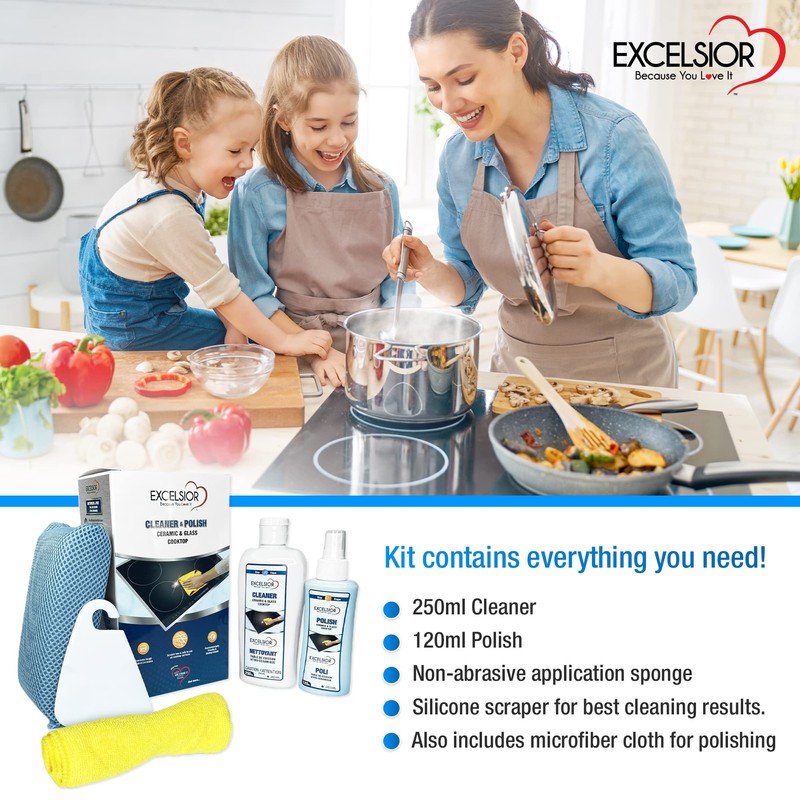 Excelsior HE Ceramic and Glass Cooktop Kit, 12.5 Ounce