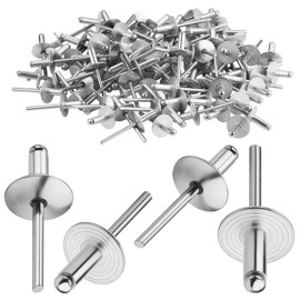 TXXATX 4.8 x 16 mm Blind Rivets with Large Flange Pack of 120 Dome Head Pop Rivets Silver Blind Rivets 4.8 mm Aluminium Rivets for Woodworking Furniture Sheet Motor Vehicles Mechanical Equipment
