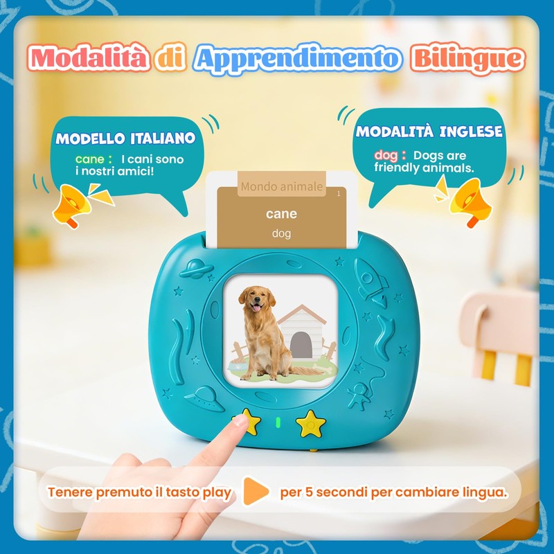 Giochi Bambini 2 Anni, Giochi Montessori, Flashcard in Italiano e