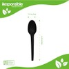 Responsible Products 6.5" Spoons, Certified Compostable Spoons, Extra Strength, Tree-Free,