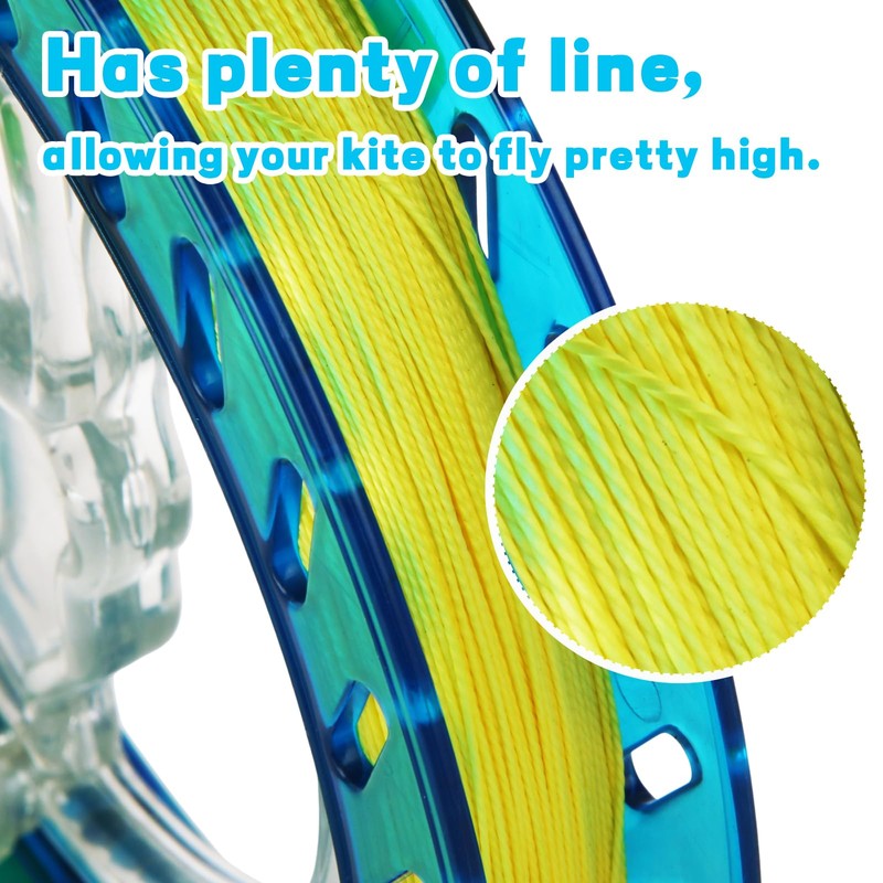 CYEAH 4 Pack Kite String with Reel, 7 Inch Dia