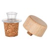 Plastic Pourer with Wooden Lid and Cork Stopper | Slim