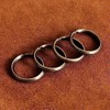 BRASS STORE Carabiner Keychain with Antique Double Ring (Bronze Medium)