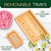 SereneLife Premium Bathtub Tray Caddy with Gift Box and Bow