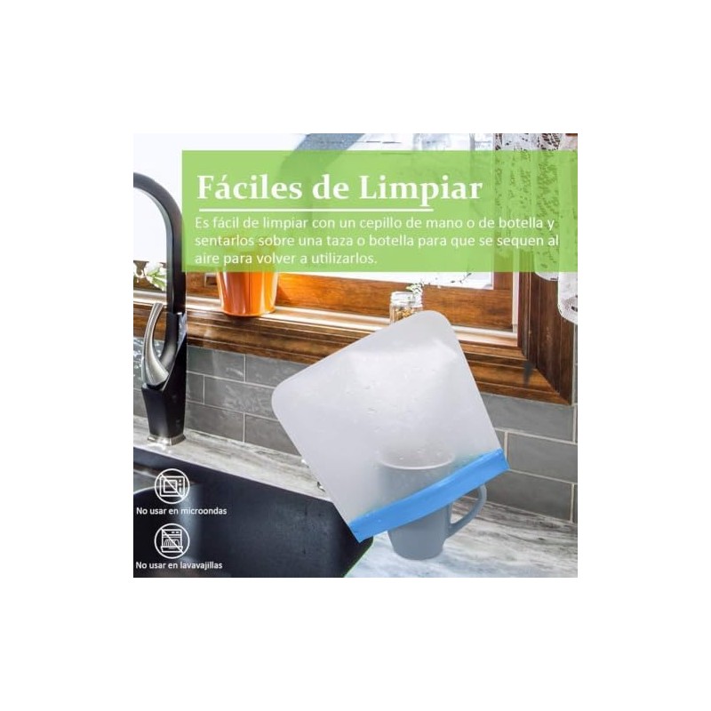 Bolsas Reutilizables para Alimentos,20PCS Bolsas de Silicona para Alimentos