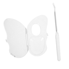 NOLITOY Multi-use Makeup Palette Mixing Palette Spatula Foundation Blending Tray Pigment Mixing Tool for Travel Routine