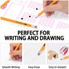 LACCHOUFEE Wood-Cased #2 HB Pencils Bulk, Pre-sharpened with Eraser top,