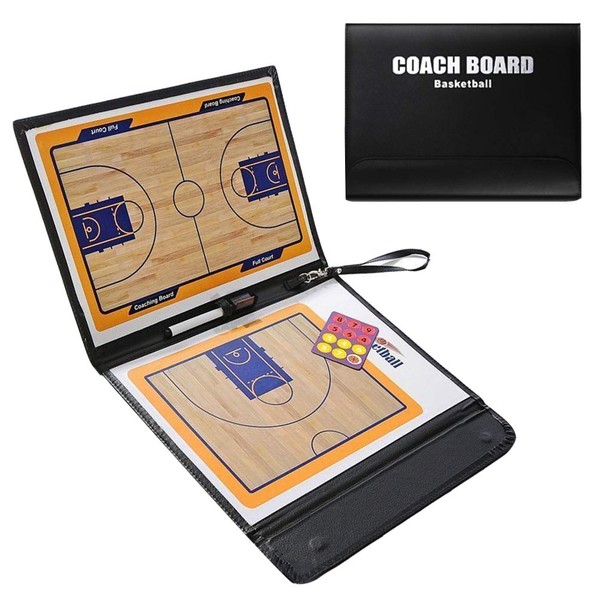 Firelong Basketball Coaching Board Coaches Tactics ClipBoard Kit, Tactical Layout