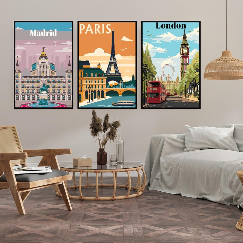 CHWGLFGG Travel City Paint by Numbers Kit for Adults Beginner,