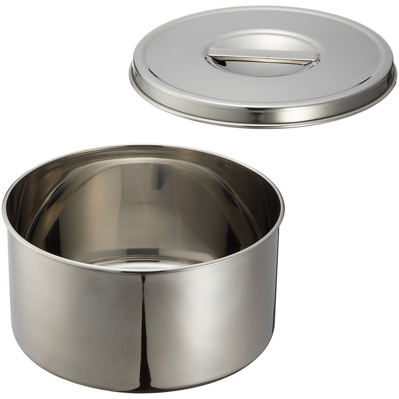 遠藤商事 Stainless Steel Round Butter 3-Pack, 16 cm ABT46016