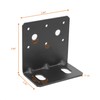 Black 6x6 Post Base Bracket with Reinforcement Ribs, Angle Brackets