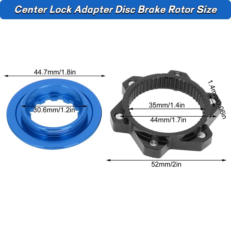SPYMINNPOO Centerlock Adapter, 6 Hole Centre Lock Ring Adapter, Ultralight