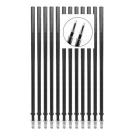 12 XXL Refills for Erasable Gel Pens, Also Compatible with Legami Colour Black, Tip 0.5. Bullet Stick for Writing at School, on Fabric and Leather, Heat Erasable