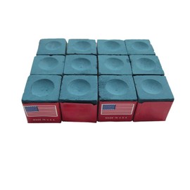 Master Billiard/Pool Cue Chalk Box, 12 Cubes, Blue