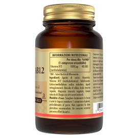 Solgar VITA METAB12 – Vitamina B12 metilcobalamina 1000 mcg, compresse orosolubili, 30 cpr