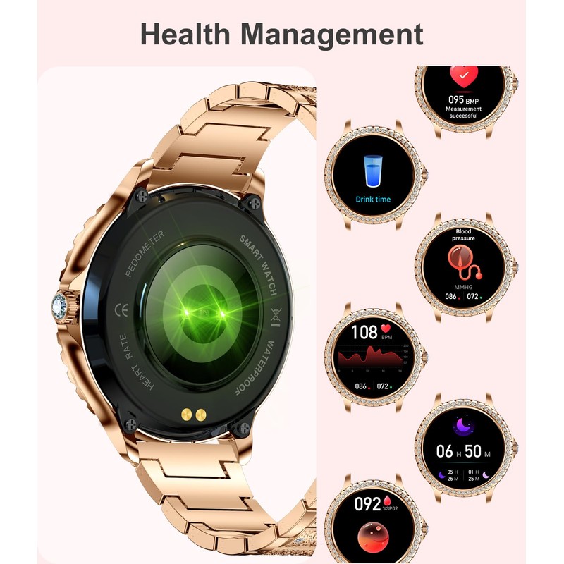 LIGE Smart Watch for Women Answer Make Calls,1.32" Diamond Fitness