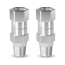 MEANLIN MEASURE Pressure Washer Swivel, 3/8 Inch NPT Male Thread Fitting, Stainless Steel, Kink Free Gun to Hose Fitting, Maximum Range 4500 PSI
