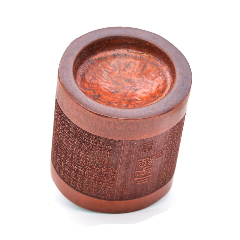 Medifier Vintage Chinese Bamboo Wood Desk Pen Pencil Cup Holder