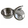 VIKING 3-Ply Stainless Steel/ Sauce Pan Pot with Glass Lid/