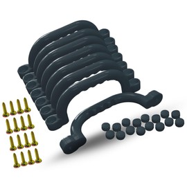 Spielturmking® Play Tower Handles, Weatherproof Safety Handles with Recessed Grips, Robust Handles, Play Tower, Climbing Handles for Children, Indoor and Outdoor (Anthracite, Pack of 8)