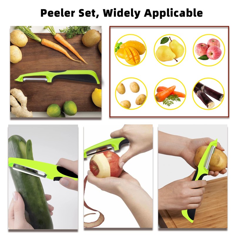 Potato Peeler, Stainless Steel Rotary Vegetable Peeler for Kitchen Fruits