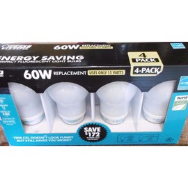 Feit Electric 60 Watt Replacement Bulbs, Use only 15 Watts, 4 Pack