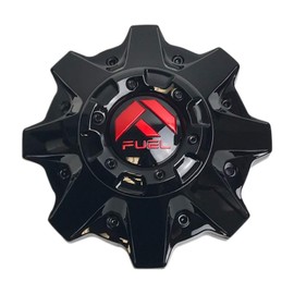 Fuel Offroad Wheels 1002-53GBQ Gloss Black with Red Logo and Black Rivets Center Cap