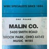 Malin Co. music wire spring steel Malin #18 .041,1 Lb.Coil