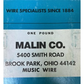 Malin Co. music wire spring steel  Malin #18 .041,1 Lb.Coil loc.1-2-2