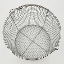Sanwa Kaken SS200 Stainless Steel Round Cleaning Basket, Medium, φ7.9 x 7.9 inches (200 x 200 mm)